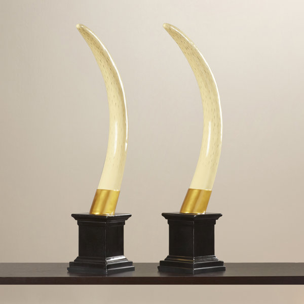 Design Toscano British Colonial Elephant Tusk Trophy Sculpture